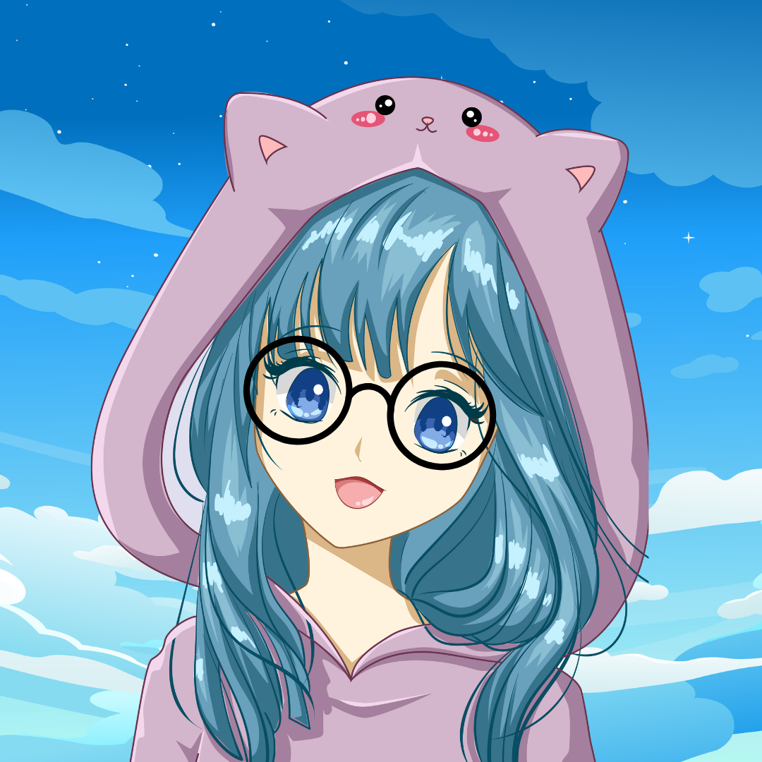 avatar menina usando oculos e toca no bela